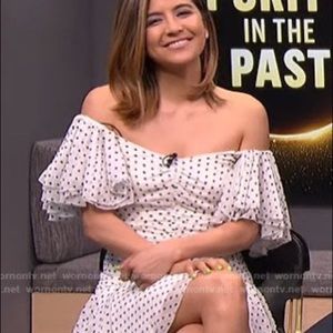 NWT Bardot White Ruffled Dot Dress